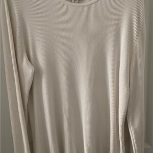 Women’s Coldwater Creek Cream Ribbed Long Sleeve Top-Large